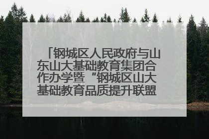 钢城区人民政府与山东山大基础教育集团合作办学暨“钢城区山大基础教育品质提升联盟”签约揭牌活动举行